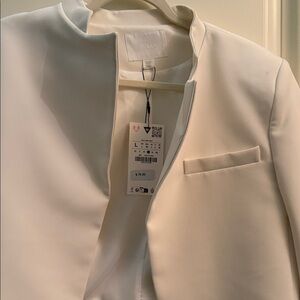 Zara Off-White Structured Jacket